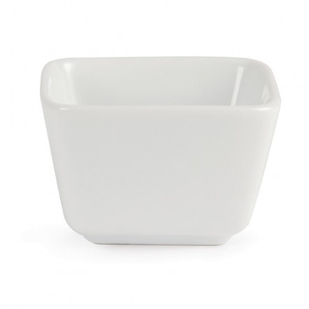 Minis plats carrés hauts blancs 75mm Olympia