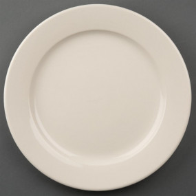 Assiettes à bord large Olympia Ivory 250mm