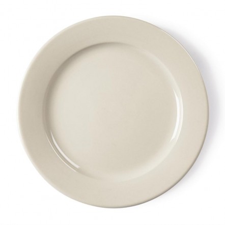 Assiettes à bord large Olympia Ivory 250mm