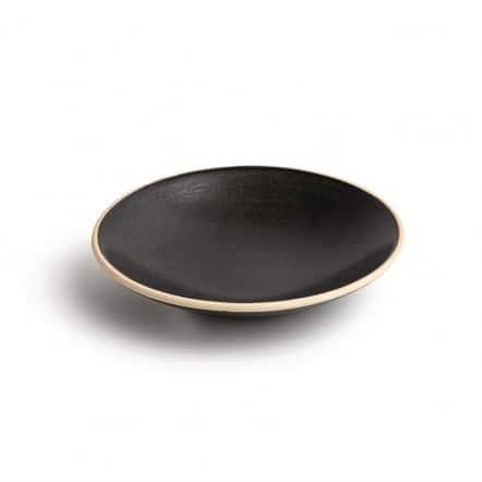 Assiettes creuses noir mat Olympia Canvas 20 cm