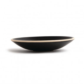 Assiettes creuses noir mat Olympia Canvas 20 cm