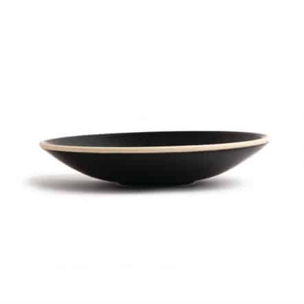 Assiettes creuses noir mat Olympia Canvas 20 cm
