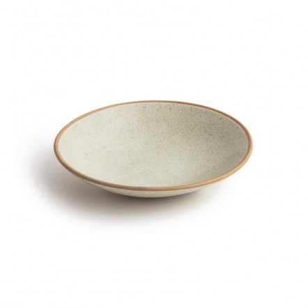 Assiettes creuses beige moucheté Olympia Canvas 20 cm