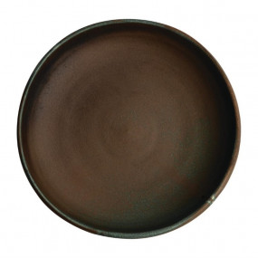 Assiettes creuses calottes vert bronze Olympia Canvas 23 cm