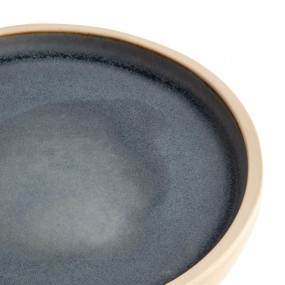 Assiettes plates bord droit granit bleu Olympia Canvas 18 cm