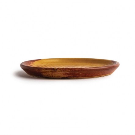 Assiettes plates terre de sienne Olympia Canvas 18 cm