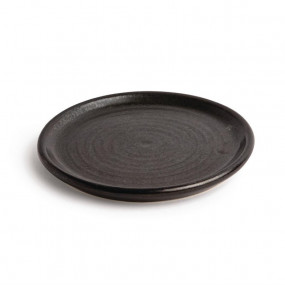 Assiettes plates noir mat...