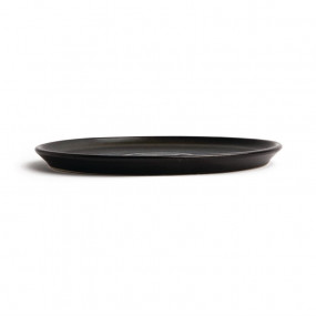 Assiettes plates noir mat  Olympia Canvas 26,5 cm