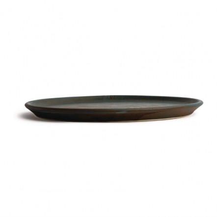 Assiettes plates vert bronze Olympia Canvas 26,5 cm