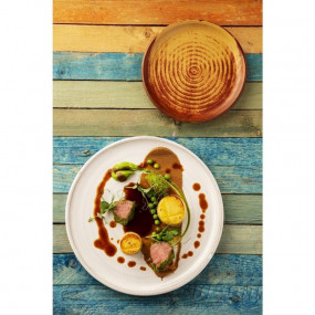 Assiettes plates blanc Murano Olympia Canvas 26,5 cm