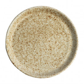 Assiettes plates beige moucheté Olympia Canvas 18 cm