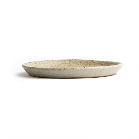 Assiettes plates beige moucheté Olympia Canvas 18 cm