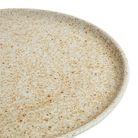 Assiettes plates beige moucheté Olympia Canvas 26,5 cm