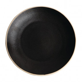 Assiettes coupes noir mat Olympia Canvas 27 cm