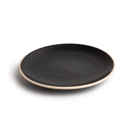 Assiettes coupes noir mat Olympia Canvas 27 cm