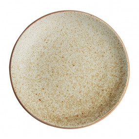 Assiettes coupes beige moucheté Olympia Canvas 27 cm