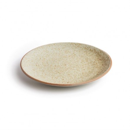 Assiettes coupes beige moucheté Olympia Canvas 27 cm