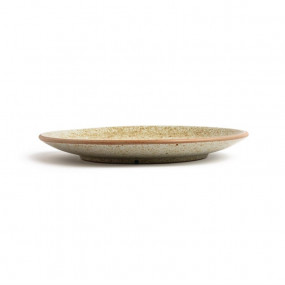 Assiettes coupes beige moucheté Olympia Canvas 27 cm