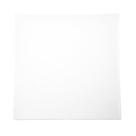 Assiette carrée incurvée Kristallon mélamine blanche 300mm