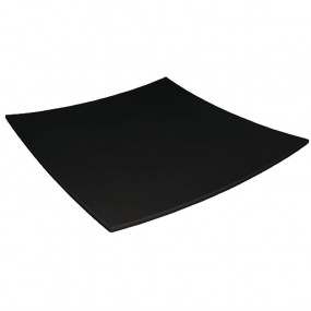 Assiette carrée incurvée Kristallon mélamine noire 300mm