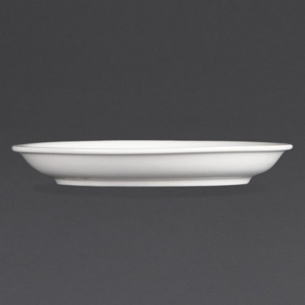 Soucoupes pour tasses à cappuccino blanches 160mm Olympia