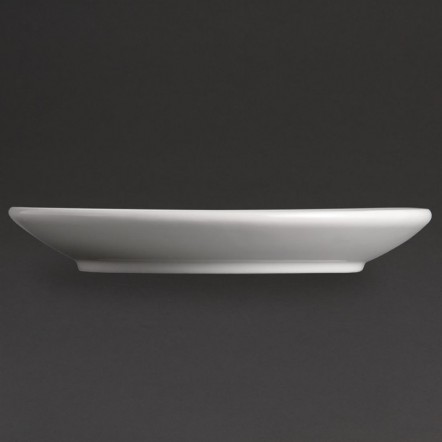 Soucoupe pour tasse carrée arrondie blanche Olympia