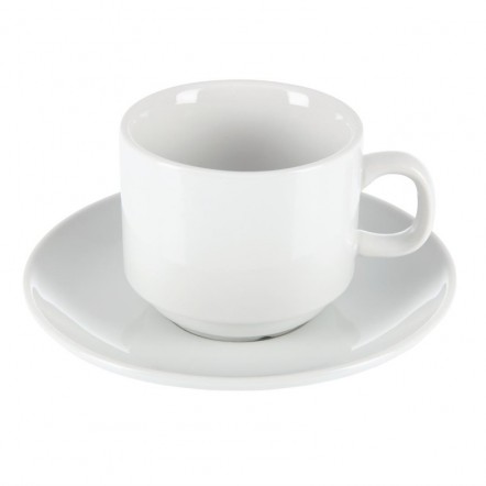 Tasse à thé empilable blanche whiteware Olympia 200ml