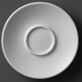 Soucoupes pour tasses à espresso blanches 120mm Olympia