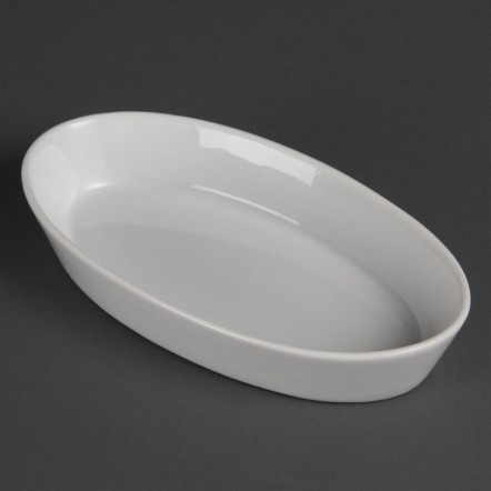 Plats à sole ovales blancs Olympia 195 x 110mm