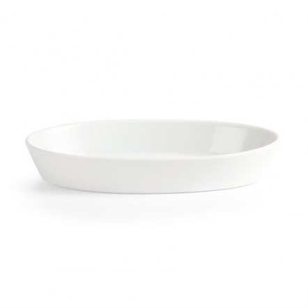 Plats à sole ovales blancs Olympia 195 x 110mm