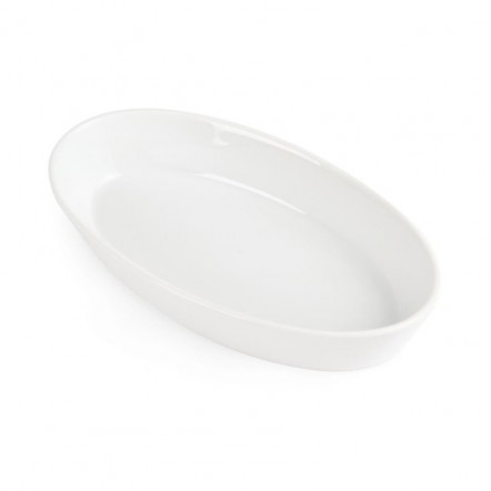 Plats à sole ovales blancs Olympia 195 x 110mm