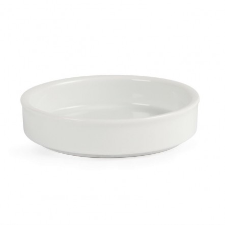 Plats empilables en porcelaine blanche Olympia 102mm