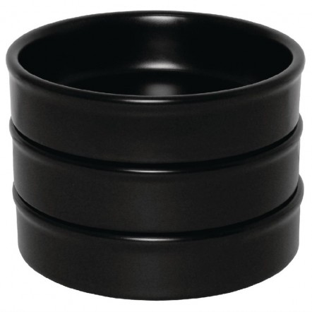 Plats empilables noirs 102mm Olympia