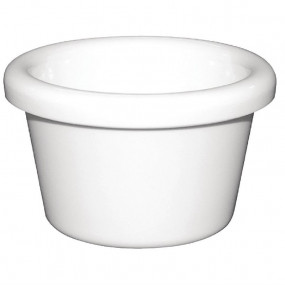 Ramequins lisses blancs en mélamine 63mm Kristallon