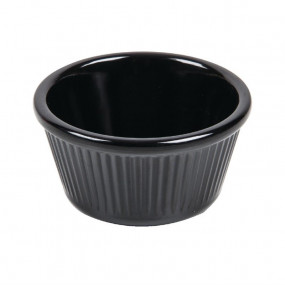 Ramequins cannelés en mélamine noirs 57mm Kristallon