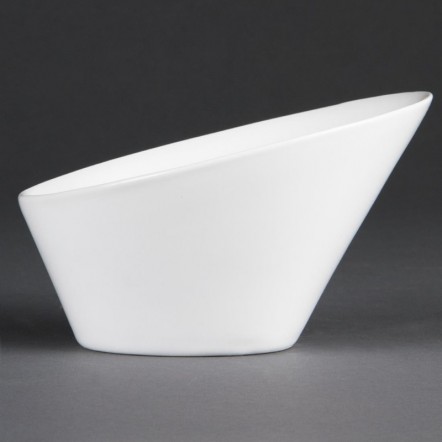 Bols ovales inclinés blancs Olympia 133 x 154mm