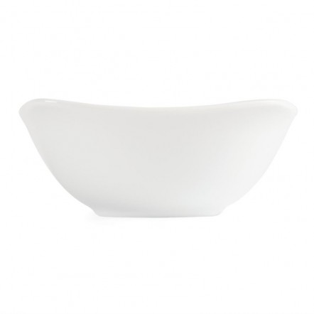 Bols carrés à bords ondulés blancs Olympia 140mm