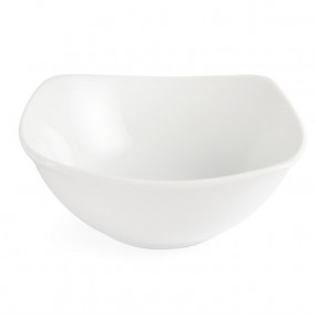 Bols carrés à bords ondulés blancs Olympia 140mm