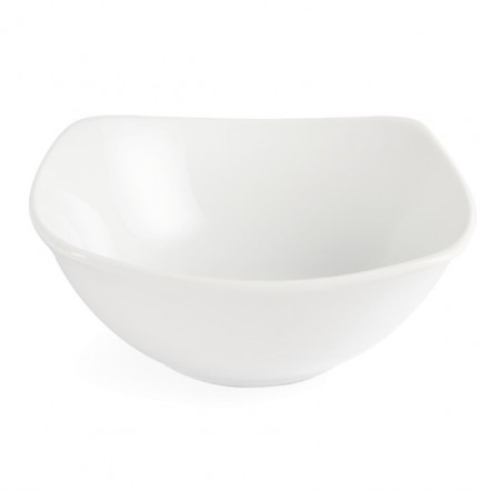Bols carrés à bords ondulés blancs Olympia 140mm