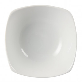 Bols carrés à bords ondulés blancs Olympia 140mm