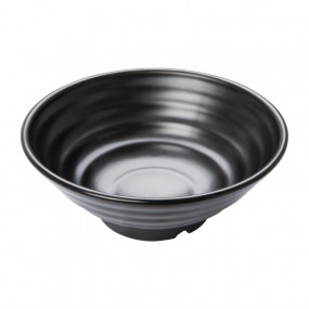 Grands bols noirs en mélamine Fusion Kristallon 23 cm (x4)