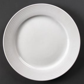 Assiettes à bord large Olympia Linear 250mm