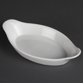 Plats ovales à oreilles blancs 204 x 115mm Olympia