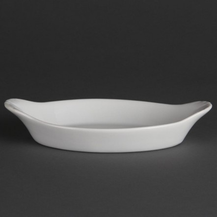 Plats ovales à oreilles blancs 204 x 115mm Olympia