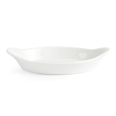 Plats ovales à oreilles blancs 204 x 115mm Olympia
