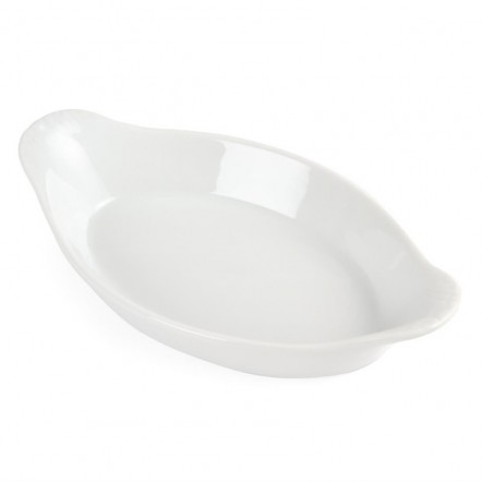 Plats ovales à oreilles blancs 204 x 115mm Olympia