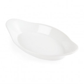Plats ovales à oreilles blancs Olympia 230 x 130mm