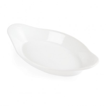 Plats ovales à oreilles blancs Olympia 230 x 130mm