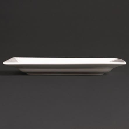 Assiettes rectangulaires à bord large Lumina 200 x 130mm