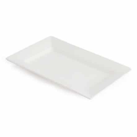 Assiettes rectangulaires à bord large Lumina 200 x 130mm